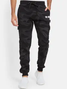 Octave Men Camouflage Printed Mid-Rise Fleece Joggers