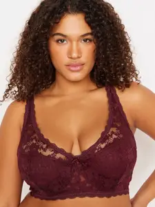 Trendyol Floral Lace Full Coverage Lightly Padded Bralette Bra With All Day Comfort