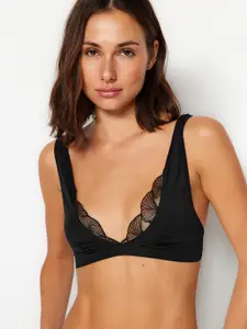 Trendyol Floral Lace Full Coverage Lightly Padded Bralette Bra With All Day Comfort