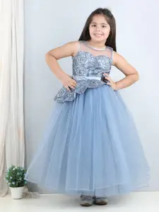 Toy Balloon kids Girls Embellished Net Fit & Flare Maxi Dress