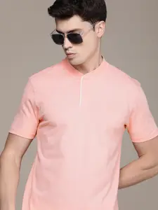 French Connection Pure Cotton Henley Neck Casual T-shirt