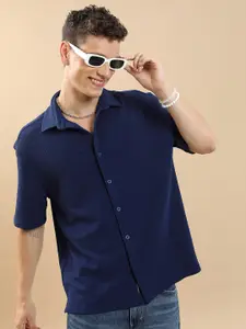 HIGHLANDER  Oversized Spread Collar Casual Shirt