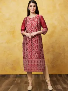 Globus Ethnic Motifs Printed Straight Kurta