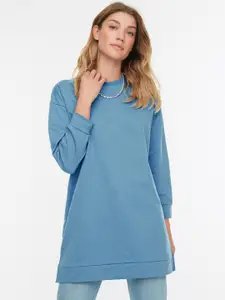 Trendyol Round Neck Long Sleeves Longline Sweatshirt