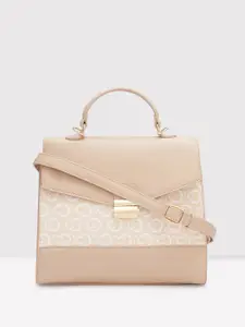 Caprese Printed Leather Structured Satchel