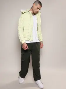 Campus Sutra Windcheater Hooded Bomber Jacket