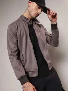 Campus Sutra Windcheater Mock Collar Bomber Jacket