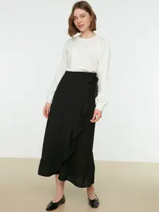 Trendyol Flared Slip-On Midi Skirts
