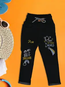 A-Okay Girls Embroidered Slim Fit High-Rise Jeans