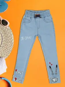 A-Okay Girls Printed Slim Fit High-Rise Jeans