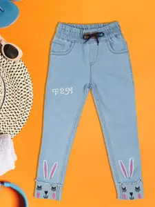 A-Okay Girls Printed Slim Fit High-Rise Jeans