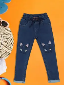 A-Okay Girls Printed Slim Fit High-Rise Jeans