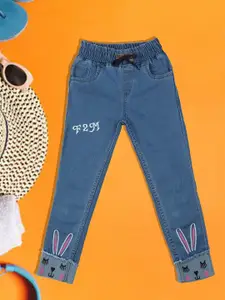 A-Okay Girls Printed Slim Fit High-Rise Easy Wash Jeans