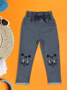 A-Okay Girls Clean Look Embroidered Slim Fit Cotton Denim Jeans