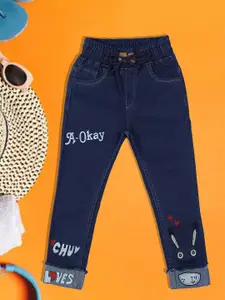 A-Okay Girls Slim Fit High-Rise Easy Wash Jeans