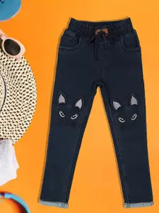 A-Okay Girls Clean Look Embroidered Slim Fit Denim Jeans