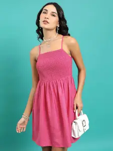 Tokyo Talkies Pink Fit & Flare Mini Dress