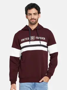 Octave Striped Long Sleeves Fleece Hood Pullover Sweatshirt