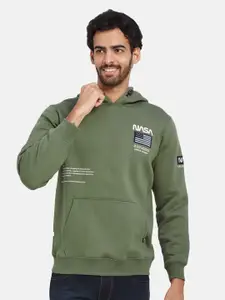 Octave NASA Printed Hooded Fleece Pullover Sweatshirt