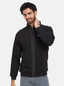 Octave Batman Printed Stand Collar Fleece Front-Open Sweatshirt