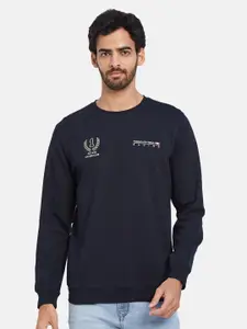 Octave Typography Printed Fleece Pullover