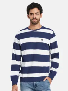 Octave Striped Fleece Pullover Sweatshirt