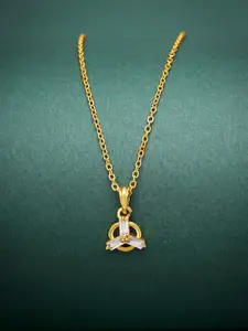 Ramdev Art Fashion Jwellery Gold-Plated Pendant With Chain