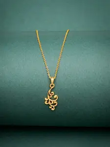 Ramdev Art Fashion Jwellery Gold Plated Pendant With Chain