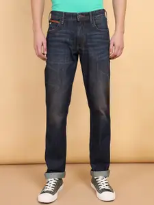Wrangler Men Millard Straight Fit Low Distress Light Fade Cotton Jeans