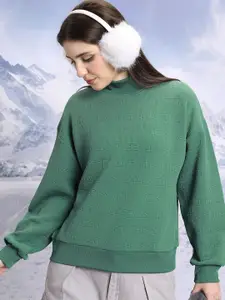 Tokyo Talkies Self Design Typography Relaxed Fit Sweatshirt