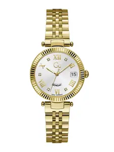 GC GUESS COLLECTION Flair White Round Dial Women Quartz Analog Watch - Z01004L1MF