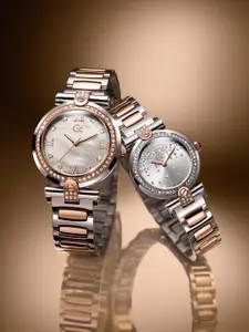 GC Women Embellished Dial Stainless Steel Bracelet Style Straps Analogue Watch Y96004L1MF