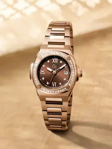 GC GUESS COLLECTION Coussin Shape Mini Brown Dial Women Analog Watch - Z12002L4MF