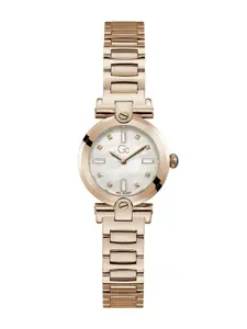 GC GUESS COLLECTION Fusion Lady White Round Dial Women Quartz Analog Watch - Y97002L1MF