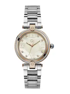 GC Women Embellished Dial Stainless Steel Bracelet Style Straps Analogue Watch Z15002L1MF