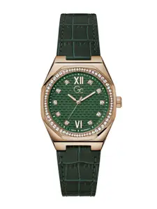 GC GUESS COLLECTION Coussin Sleek Lady Green Dial Women Analog Watch - Z25004L9MF