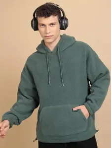 HIGHLANDER Hooded Drop Shoulder Sleeves Oversized Sweatshirt