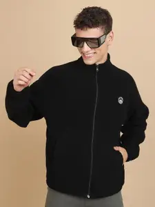 HIGHLANDER Oversized Mock Collar Drop-Shoulder Sleeves Sweatshirt