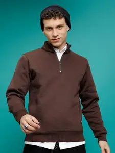 HIGHLANDER Mock Collar Half Zipper Sweatshirt