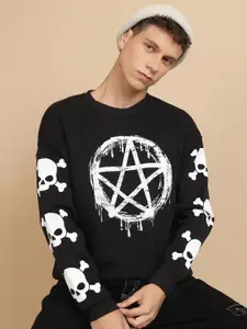 HIGHLANDER Graphic Printed Oversized Pullover Sweatshirt