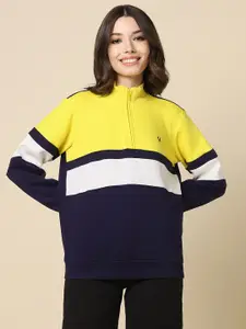 Allen Solly Woman Colourblocked Pullover Sweatshirt