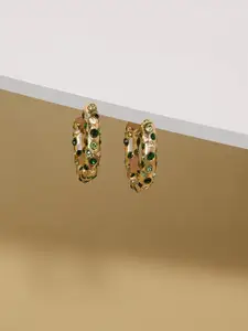 AMI Gold-Plated Contemporary Hoop Earrings