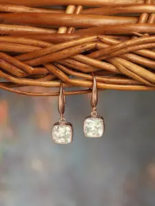 AMI Rose Gold-Plated Contemporary Drop Earrings