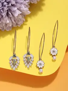 AMI Set Of 2 Gold-Plated Contemporary Drop Earrings