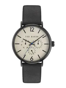 Ted Baker Men Textured Dial & Leather Straps Analogue Watch BKPPGF3069I