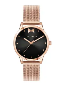 Ted Baker Women Embellished Dial & Stainless Steel Straps Analogue Watch BKPFZS1219I
