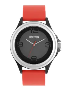 United Colors of Benetton Men Silicon Bracelet Style Straps Analogue Watch UWUCG0306