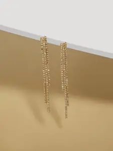 AMI Gold-Plated Contemporary Chandelier Drop Earrings