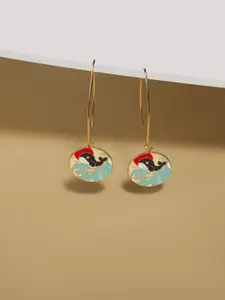 AMI Gold-Plated Contemporary Drop Earrings