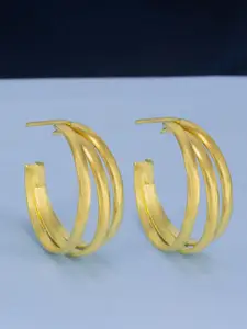 PRIVIU Gold Plated Half Hoop Earrings